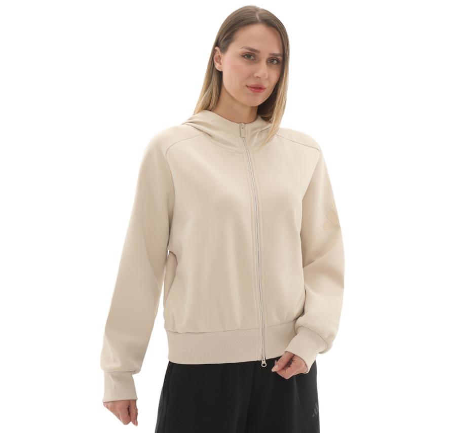 adidas W Sl Fz Hd Kadın Ceket Krem adidas W Sl Fz Hd Kadın Ceket Krem