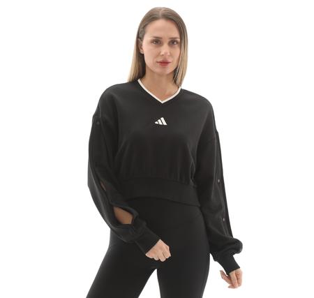 adidas W Sta Seas Cre Kadın Sweatshirt Siyah adidas W Sta Seas Cre Kadın Sweatshirt Siyah