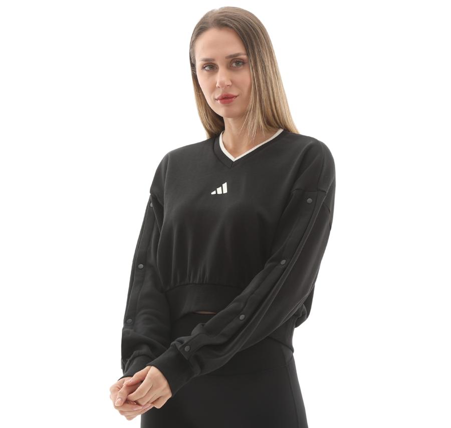 adidas W Sta Seas Cre Kadın Sweatshirt Siyah adidas W Sta Seas Cre Kadın Sweatshirt Siyah