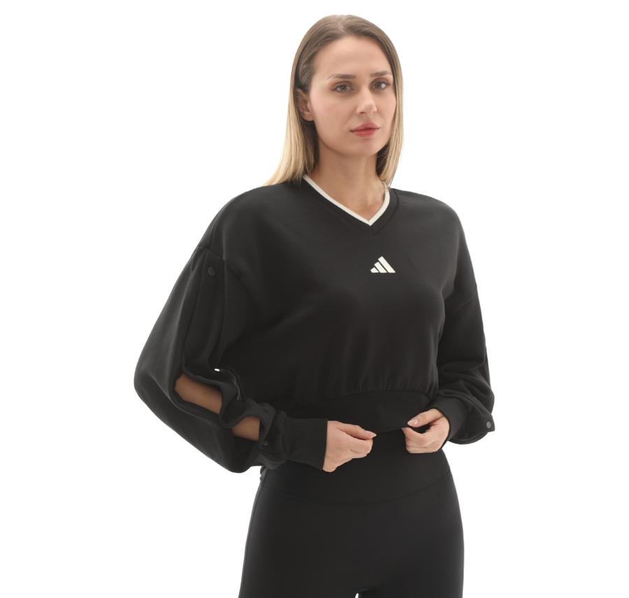 adidas W Sta Seas Cre Kadın Sweatshirt Siyah adidas W Sta Seas Cre Kadın Sweatshirt Siyah