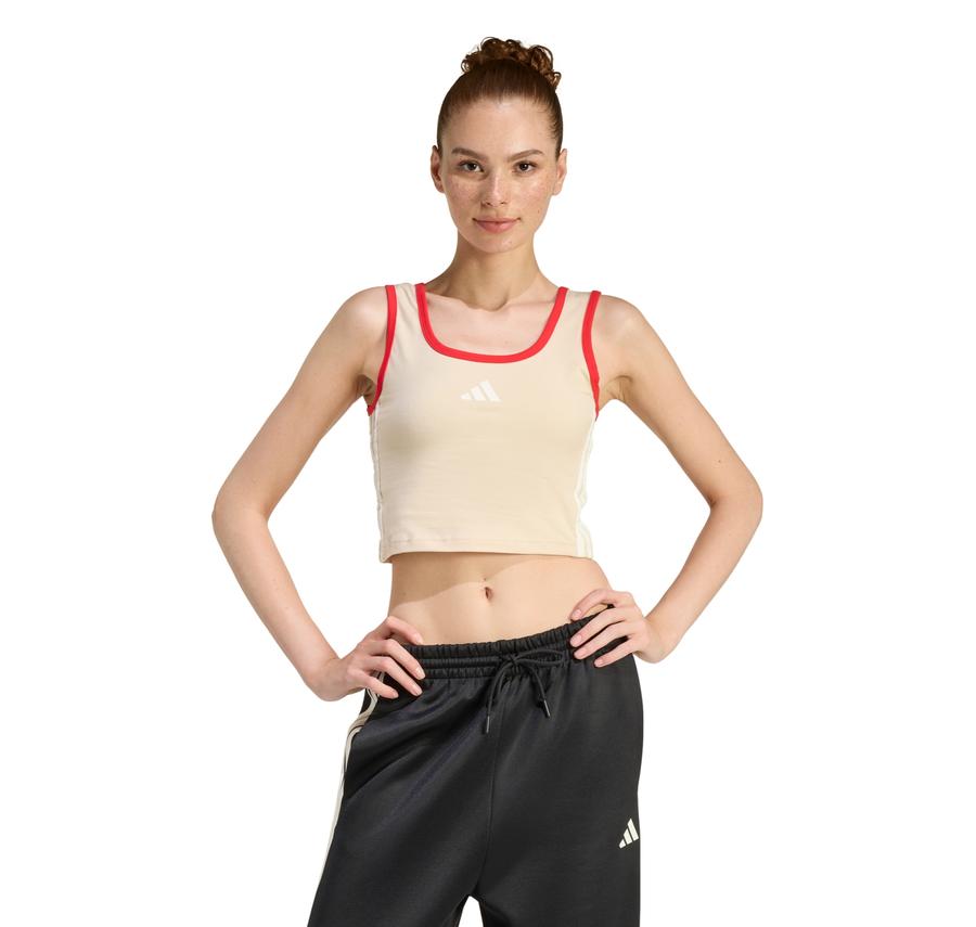 adidas W Stadıum Tank Kadın T-Shirt Krem adidas W Stadıum Tank Kadın T-Shirt Krem