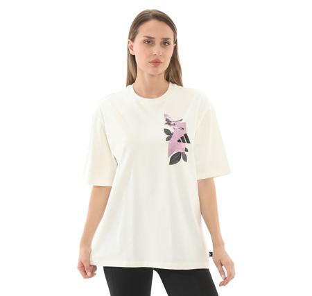 adidas W T Lens Pkt T Kadın T-Shirt Beyaz
