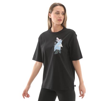 adidas W T Lens Pkt T Kadın T-Shirt Siyah