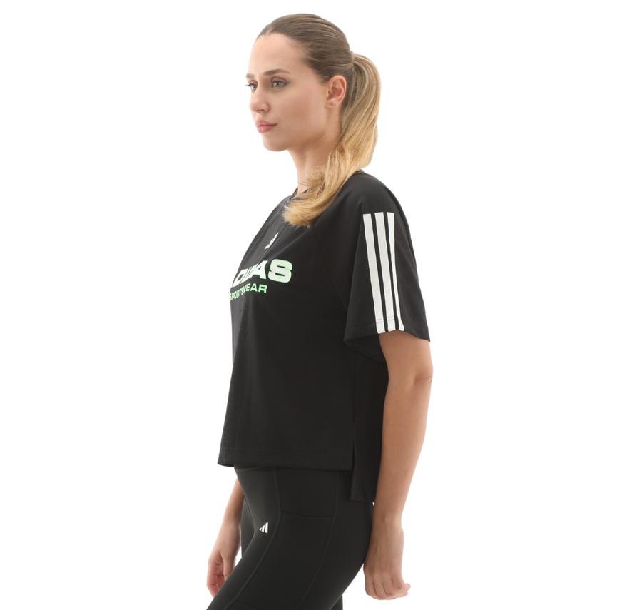 adidas W Tıro Q3 Tee Kadın T-Shirt Siyah adidas W Tıro Q3 Tee Kadın T-Shirt Siyah