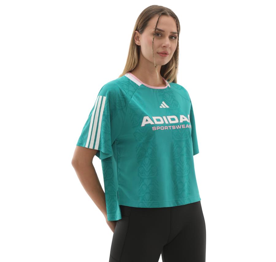 adidas W Tıro Q3 Tee Kadın T-Shirt Turkuaz adidas W Tıro Q3 Tee Kadın T-Shirt Turkuaz