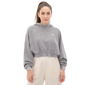 adidas Wash Crop Hood Kadın Sweatshirt Gri