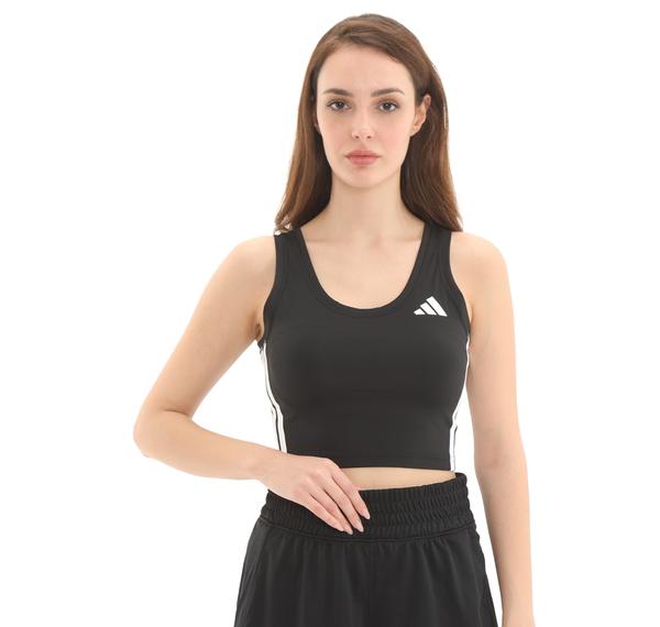 adidas We 3S Crop Tank Kadın Büstiyer Siyah adidas We 3S Crop Tank Kadın Büstiyer Siyah