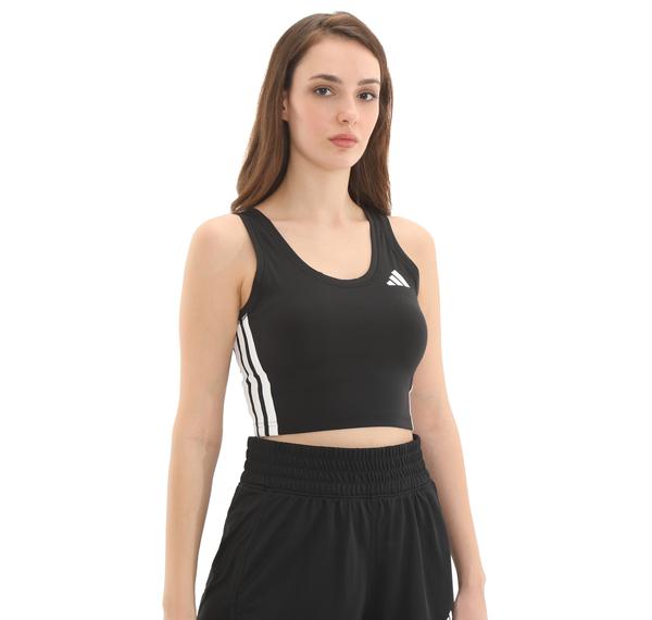 adidas We 3S Crop Tank Kadın Büstiyer Siyah adidas We 3S Crop Tank Kadın Büstiyer Siyah