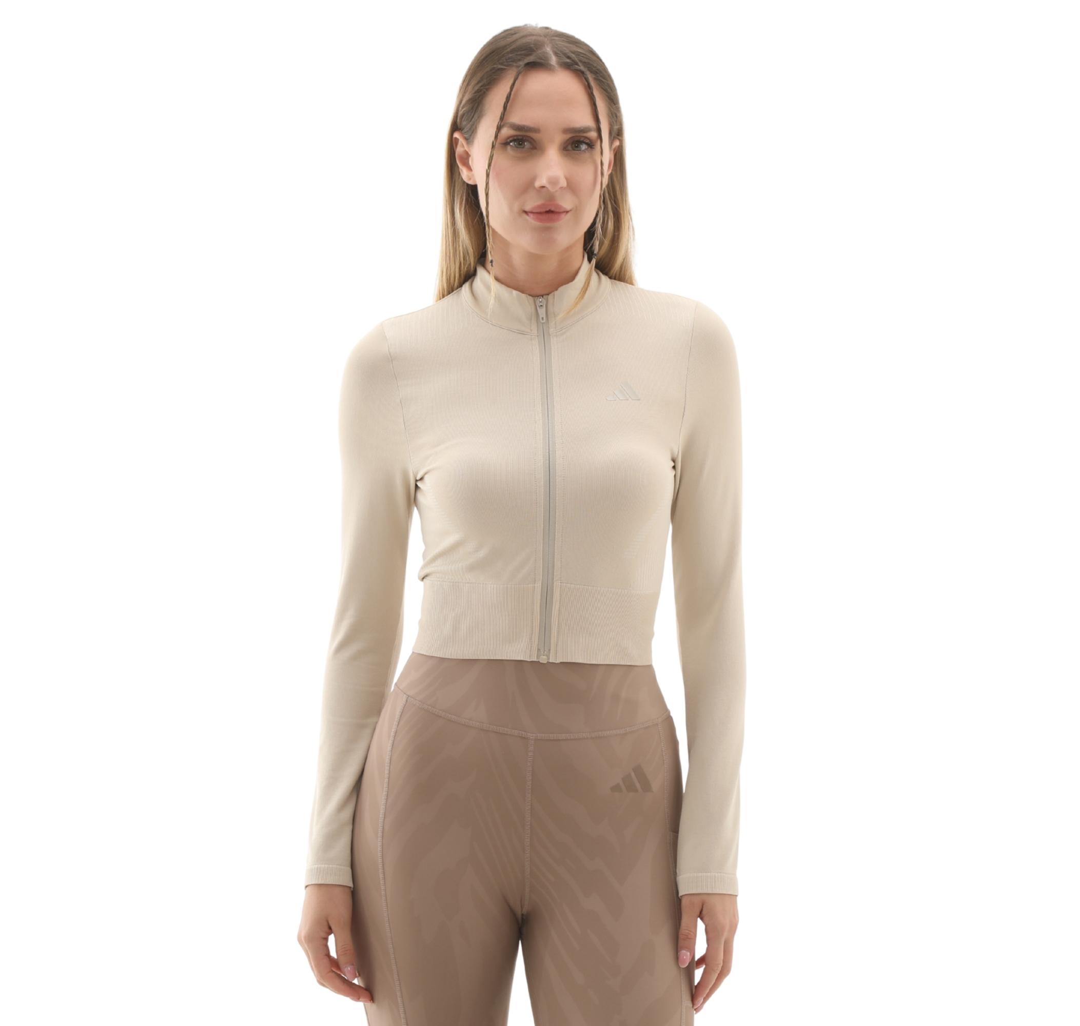 Женская куртка adidas We Knit Jkt Krem