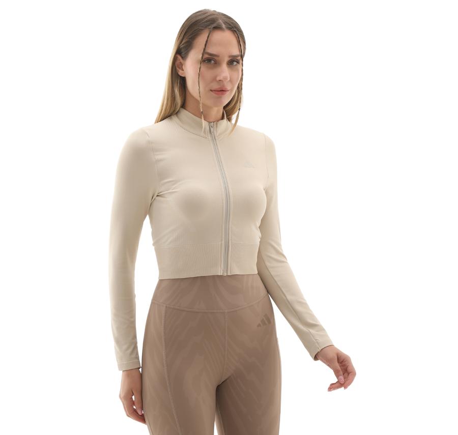 adidas We Knıt Jkt Kadın Ceket Krem adidas We Knıt Jkt Kadın Ceket Krem