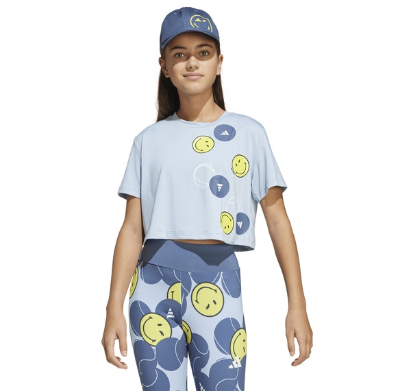 adidas X Smileyworld Training Çocuk T-Shirt Mavi adidas X Smileyworld Training Çocuk T-Shirt Mavi