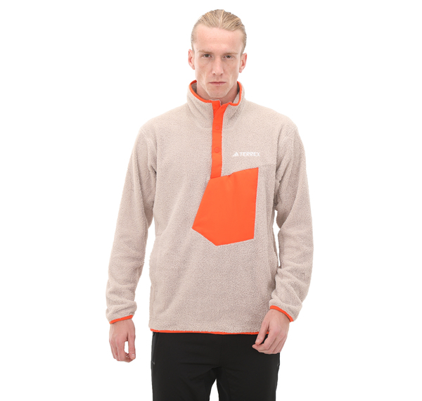 adidas Terrex Xpl Pıle Snap Erkek Sweatshirt Krem adidas Terrex Xpl Pıle Snap Erkek Sweatshirt Krem
