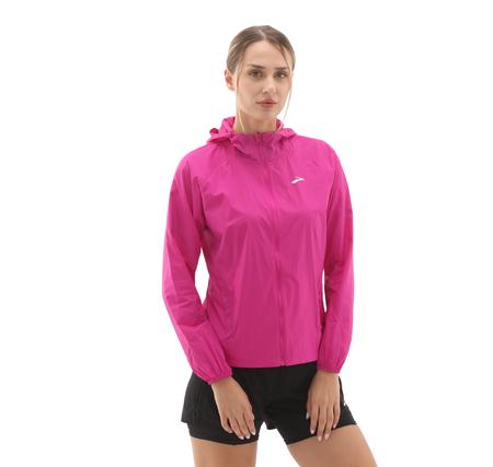 Brooks Canopy Jacket 2.0 Kadın Yağmurluk-Rüzgarlık Pembe