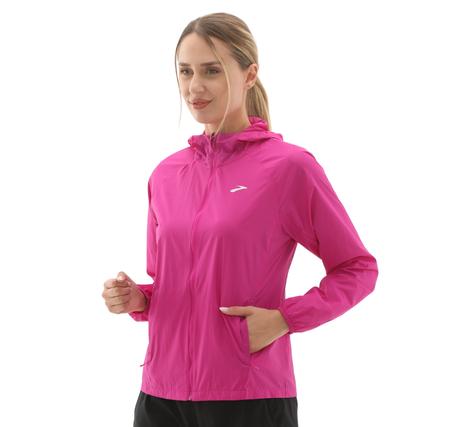 Brooks Canopy Jacket 2.0 Kadın Yağmurluk-Rüzgarlık Pembe