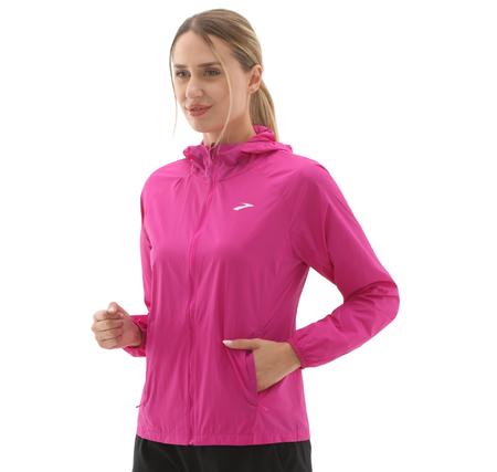 Brooks Canopy Jacket 2.0 Kadın Yağmurluk-Rüzgarlık Pembe