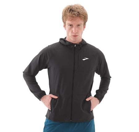 Brooks Canopy Jacket Erkek Yağmurluk-Rüzgarlık Siyah