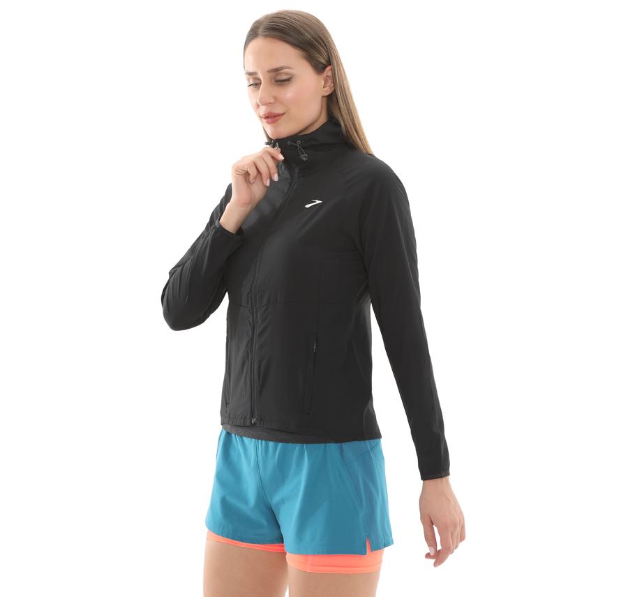 Brooks Canopy Jacket Kadın Yağmurluk-Rüzgarlık Siyah Brooks Canopy Jacket Kadın Yağmurluk-Rüzgarlık Siyah