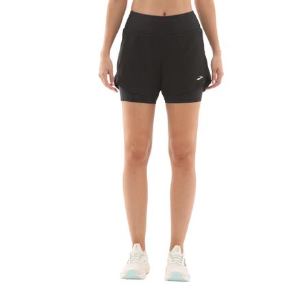 Brooks Chaser 5 2-In-1 Short 2.0 Kadın Şort Ve Kapri Siyah