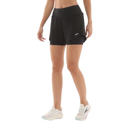 Brooks Chaser 5 2-In-1 Short 2.0 Kadın Şort Ve Kapri Siyah