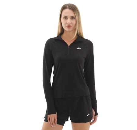 Brooks Dash 1-2 Zip 3.0 Kadın Sweatshirt Siyah
