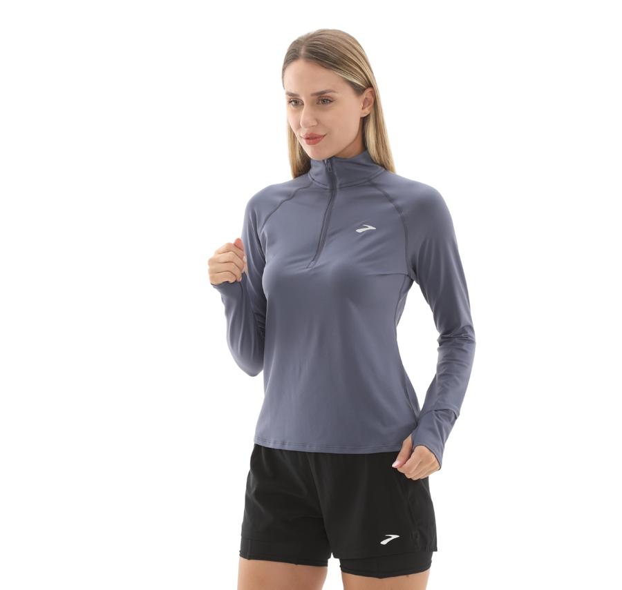Brooks Dash 1-2 Zip 3.0 Kadın Sweatshirt Lacivert Brooks Dash 1-2 Zip 3.0 Kadın Sweatshirt Lacivert
