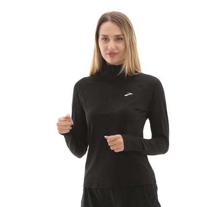 Brooks Dash 1-2 Zip 3.0 Kadın Sweatshirt Siyah