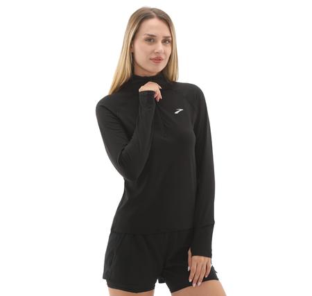 Brooks Dash 1-2 Zip 3.0 Kadın Sweatshirt Siyah Brooks Dash 1-2 Zip 3.0 Kadın Sweatshirt Siyah