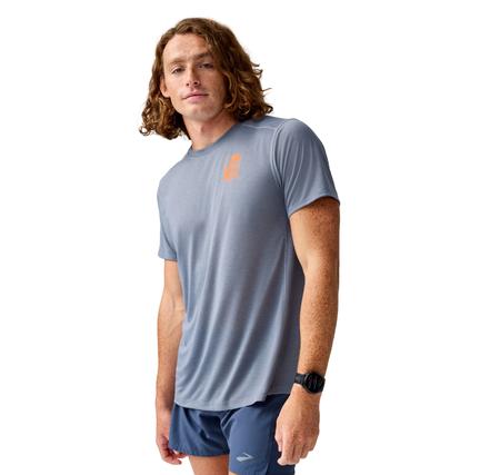 Brooks Distance Short Sleeve 3.0 Erkek T-Shirt Gri