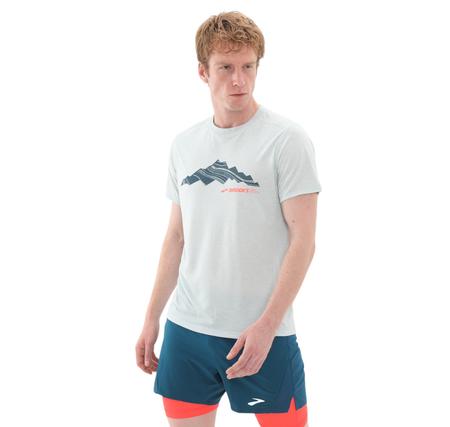 Brooks Distance Short Sleeve 3.0 Erkek T-Shirt Gri