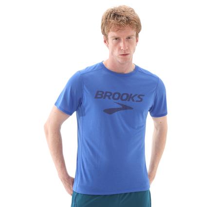 Brooks Distance Short Sleeve 3.0 Erkek T-Shirt Mavi