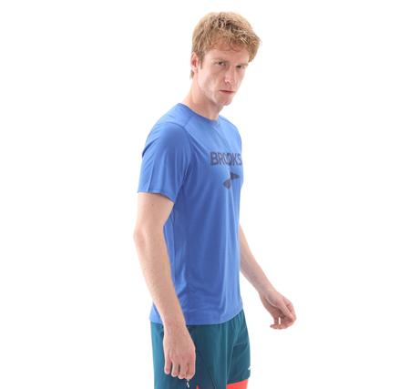 Brooks Distance Short Sleeve 3.0 Erkek T-Shirt Mavi