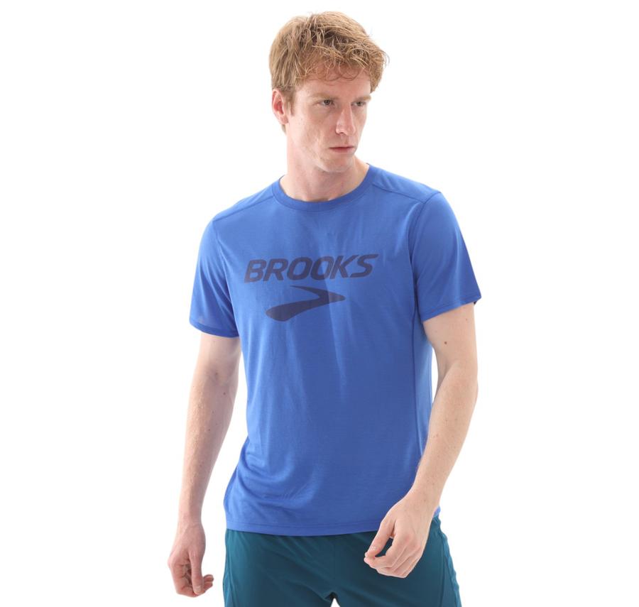 Brooks Distance Short Sleeve 3.0 Erkek T-Shirt Mavi Brooks Distance Short Sleeve 3.0 Erkek T-Shirt Mavi