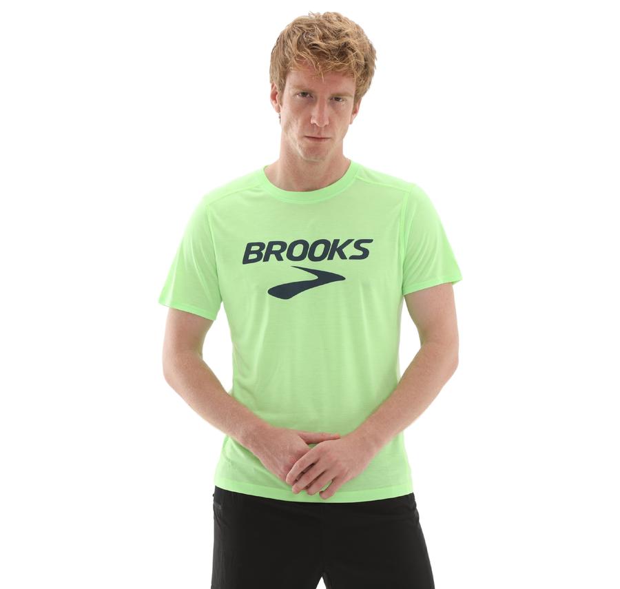 Brooks Distance Short Sleeve 3.0 Erkek T-Shirt Yeşil Brooks Distance Short Sleeve 3.0 Erkek T-Shirt Yeşil