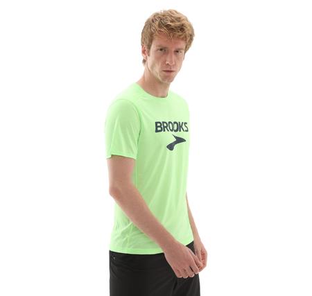 Brooks Distance Short Sleeve 3.0 Erkek T-Shirt Yeşil
