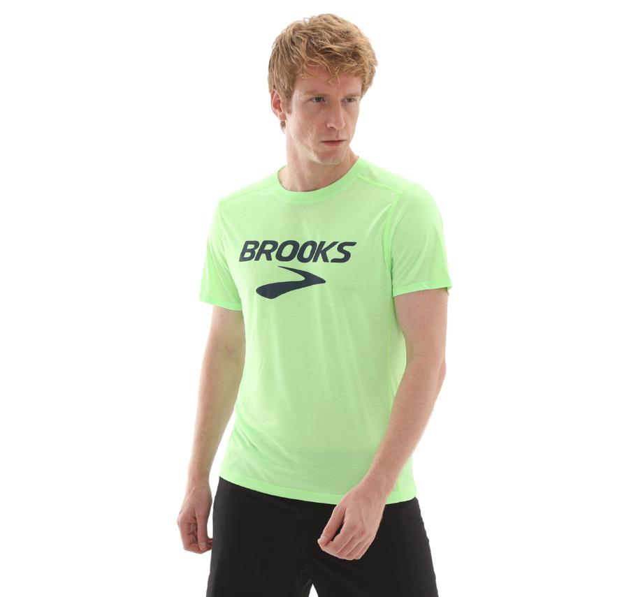 Brooks Distance Short Sleeve 3.0 Erkek T-Shirt Yeşil Brooks Distance Short Sleeve 3.0 Erkek T-Shirt Yeşil