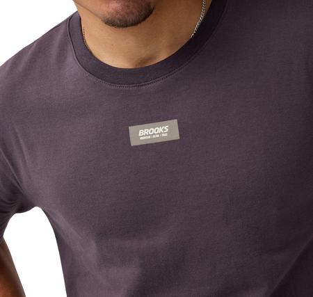 Brooks Graphic Short Sleeve Erkek T-Shirt Mor Brooks Graphic Short Sleeve Erkek T-Shirt Mor