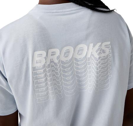 Brooks Graphic Short Sleeve Kadın T-Shirt Mavi Brooks Graphic Short Sleeve Kadın T-Shirt Mavi