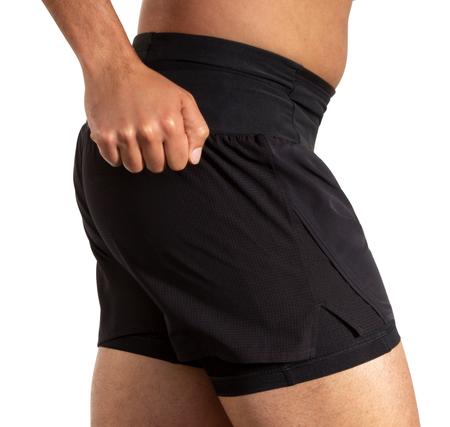 Brooks High Point 5 2-In-1 Short 2.0 Erkek Şort Ve Kapri Siyah