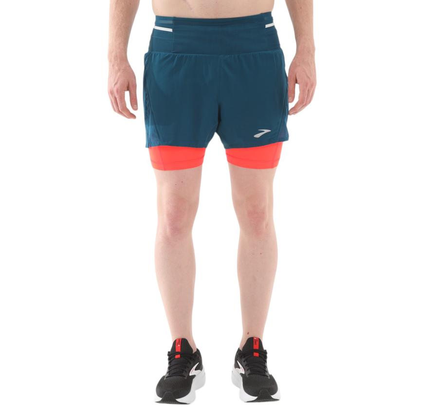 Brooks High Point 5 2-In-1 Short 2.0 Erkek Şort Ve Kapri İndigo Brooks High Point 5 2-In-1 Short 2.0 Erkek Şort Ve Kapri İndigo