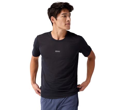 Brooks High Point Short Sleeve 2.0 Erkek T-Shirt Siyah