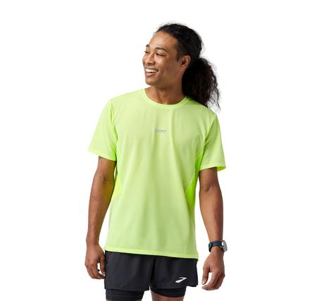 Brooks High Point Short Sleeve 2.0 Erkek T-Shirt Yeşil