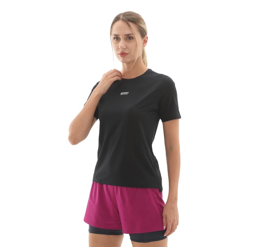 Brooks High Point Short Sleeve 2.0 Kadın T-Shirt Siyah Brooks High Point Short Sleeve 2.0 Kadın T-Shirt Siyah
