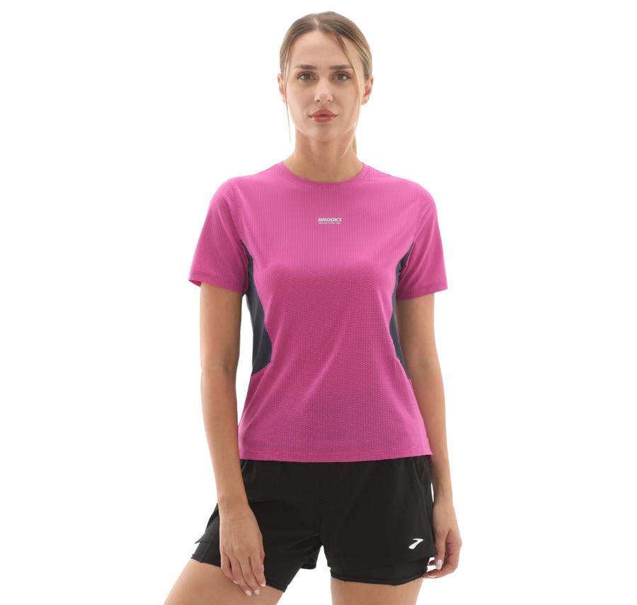 Brooks High Point Short Sleeve 2.0 Kadın T-Shirt Pembe Brooks High Point Short Sleeve 2.0 Kadın T-Shirt Pembe