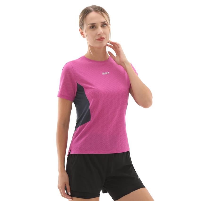Brooks High Point Short Sleeve 2.0 Kadın T-Shirt Pembe Brooks High Point Short Sleeve 2.0 Kadın T-Shirt Pembe
