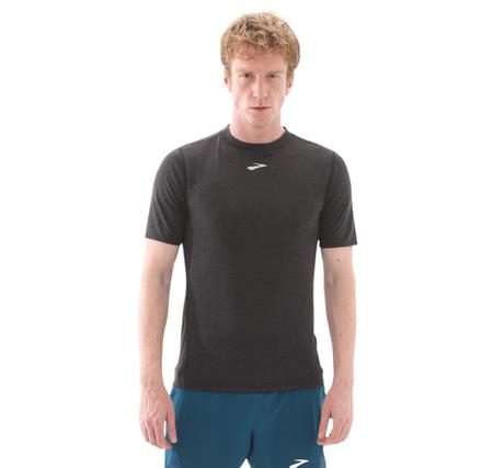 Brooks High Point Short Sleeve Erkek T-Shirt Siyah