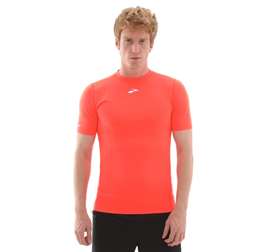 Brooks High Point Short Sleeve Erkek T-Shirt Turuncu Brooks High Point Short Sleeve Erkek T-Shirt Turuncu