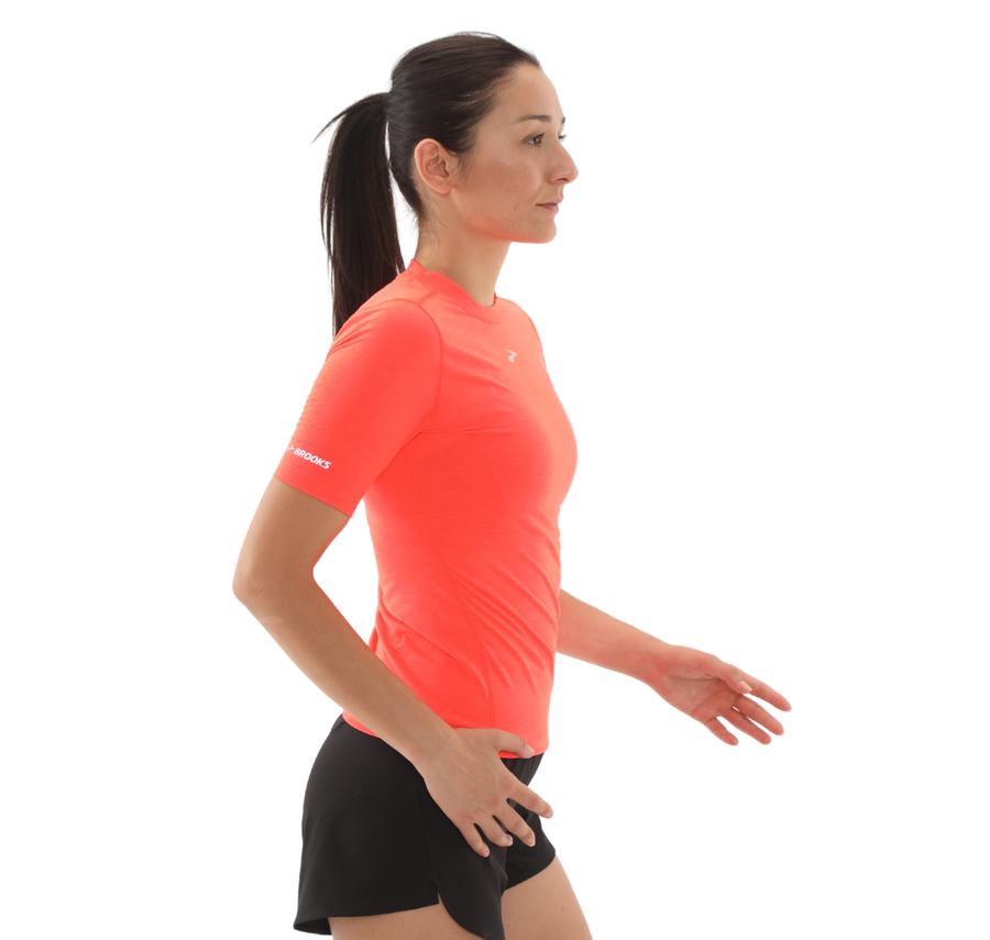 Brooks High Point Short Sleeve Kadın T-Shirt Turuncu Brooks High Point Short Sleeve Kadın T-Shirt Turuncu