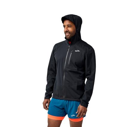Brooks High Point Waterproof Jacket 2 Erkek Yağmurluk-Rüzgarlık Siyah