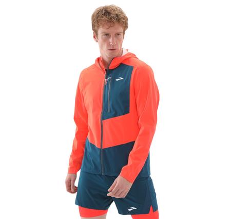 Brooks High Point Waterproof Jacket 2 Erkek Yağmurluk-Rüzgarlık Turuncu