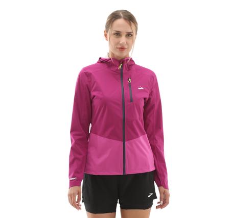Brooks High Point Waterproof Jacket 2 Kadın Yağmurluk-Rüzgarlık Pembe